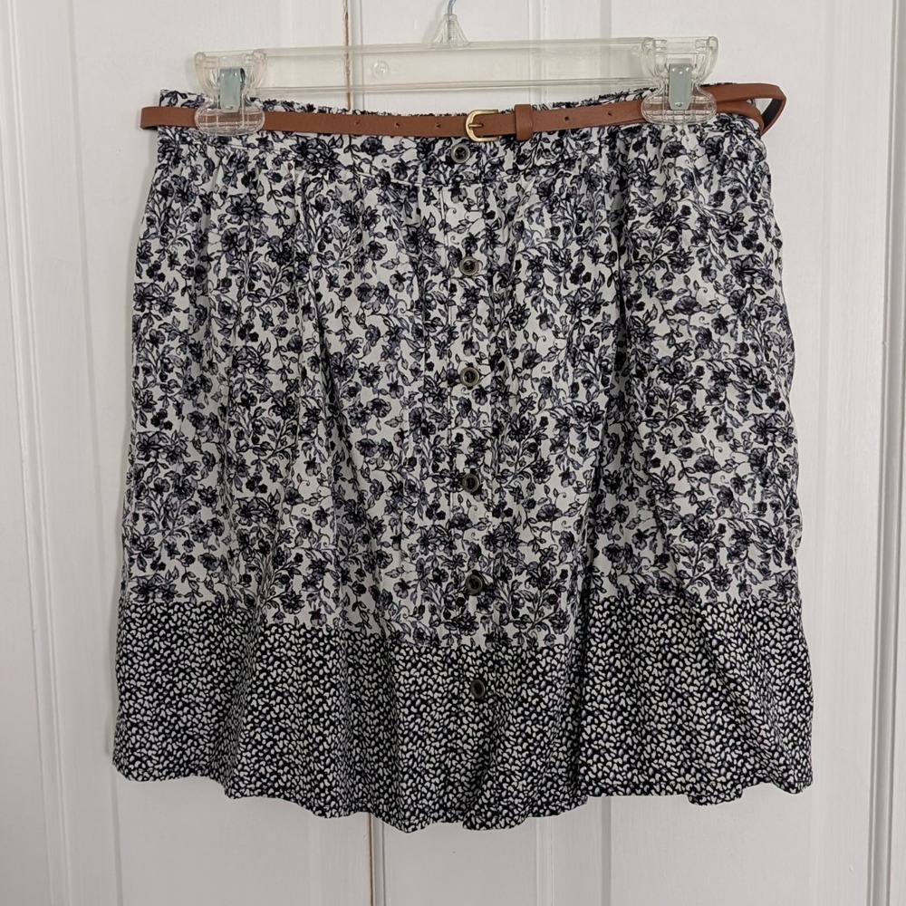 Iris Floral Short Skirt MEDIUM‎ Festival Cottagecore Western Prairie Boho Women